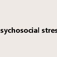 psychosocial stress是什么意思