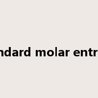 standard molar entropy是什么意思