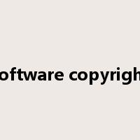software copyright是什么意思