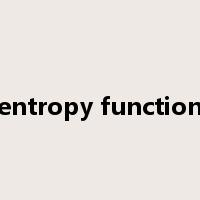 entropy function是什么意思