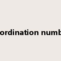 coordination number是什么意思