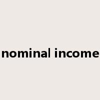 nominal income是什么意思