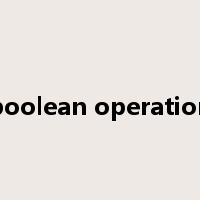 boolean operation是什么意思