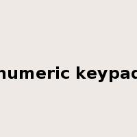 numeric keypad是什么意思