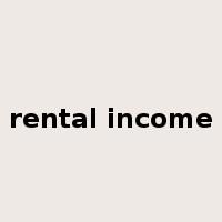 rental income是什么意思