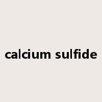 calcium sulfide是什么意思