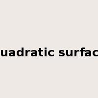 quadratic surface是什么意思