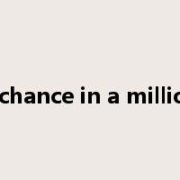 a chance in a million是什么意思