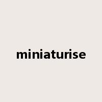 miniaturise是什么意思