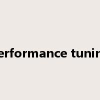 Performance tuning是什么意思