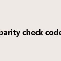 parity check code是什么意思