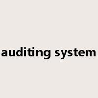 auditing system是什么意思