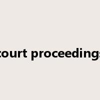 court proceedings是什么意思