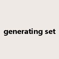 generating set是什么意思