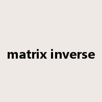 matrix inverse是什么意思
