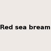 Red sea bream是什么意思