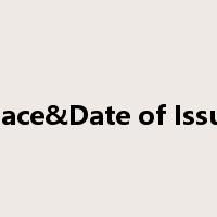 Place&Date of Issue是什么意思