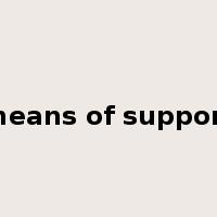 means of support是什么意思