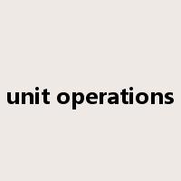 unit operations是什么意思