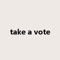take a vote是什么意思