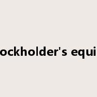 stockholder's equity是什么意思