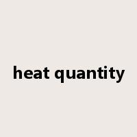 heat quantity是什么意思