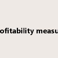 profitability measure是什么意思