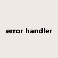 error handler是什么意思