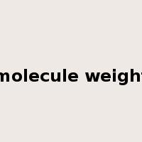 molecule weight是什么意思