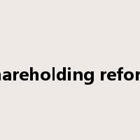 shareholding reform是什么意思