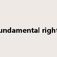 fundamental rights是什么意思