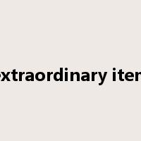 extraordinary item是什么意思