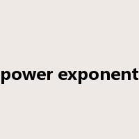 power exponent是什么意思