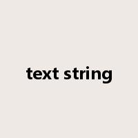 text string是什么意思