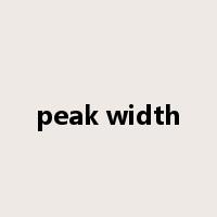 peak width是什么意思