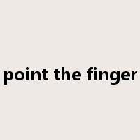point the finger是什么意思