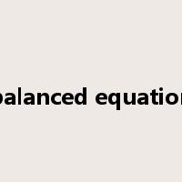 balanced equation是什么意思
