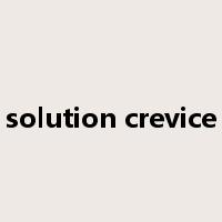 solution crevice是什么意思