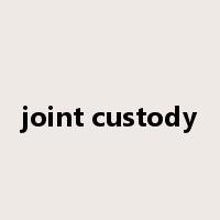 joint custody是什么意思