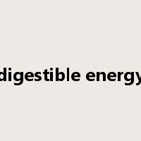 digestible energy是什么意思