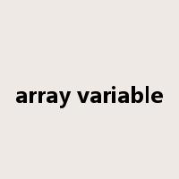 array variable是什么意思