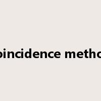 coincidence method是什么意思