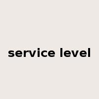 service level是什么意思