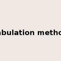tabulation method是什么意思