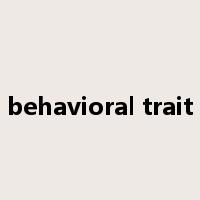 behavioral trait是什么意思