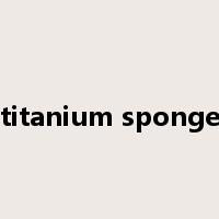titanium sponge是什么意思
