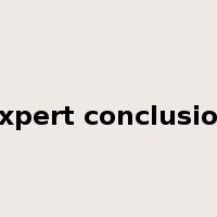 expert conclusion是什么意思