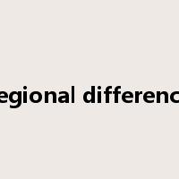 regional difference是什么意思