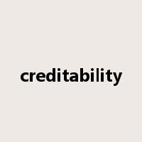creditability是什么意思