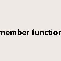 member function是什么意思